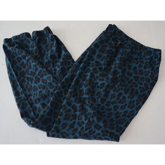 Young Fabulous & Broke Women's Sz S Blue Martino Leopard Print Jogger Pants $80 - Picture 6 of 6